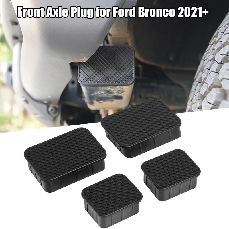 Front Axle Plug Crash Bar Caps Rubber Stopper Cover Plug Kit Automobile Bridge Cover Protection for Ford Bronco 2021 2022