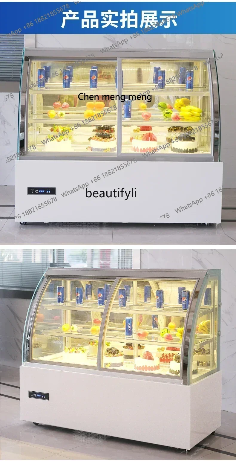 

zzCake Counter Refrigerated Display Cabinet Commercial Fruit Fresh Cabinet Beverage Mousse Dessert Cabinet Freezer Front Door