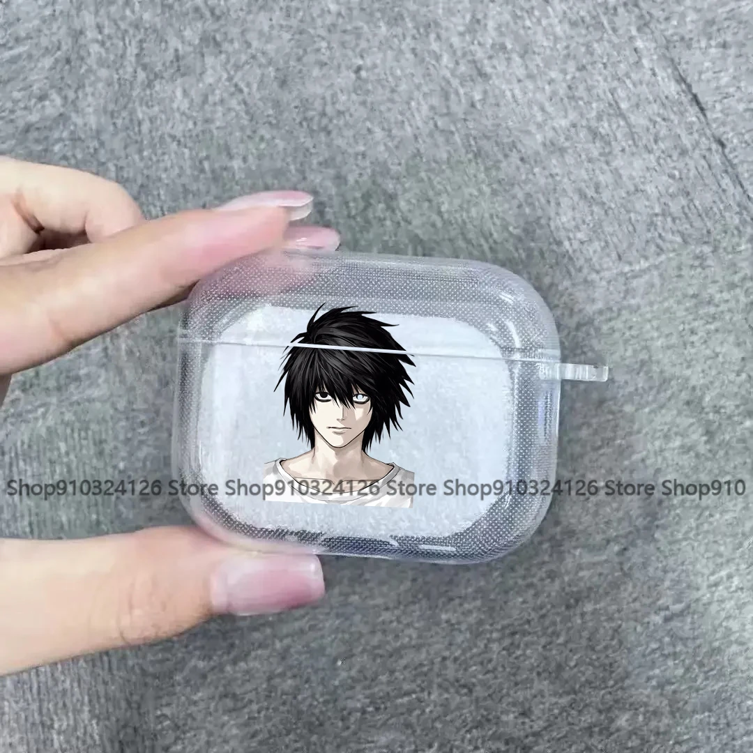 Anime D-DEATH NOTE L Lawliet  Transparent Case for Airpods Pro 3 2 1  4 Cute Cartoon  Japanese Airpod Cases TPU Earphone Cover view 5
