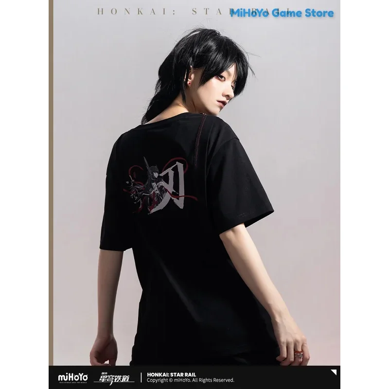 [Genuine] Blade Short Sleeve MiHoYo Official Honkai Star Rail Blade Theme Impression Series T-shirts Doujin Cosplay Couple Top