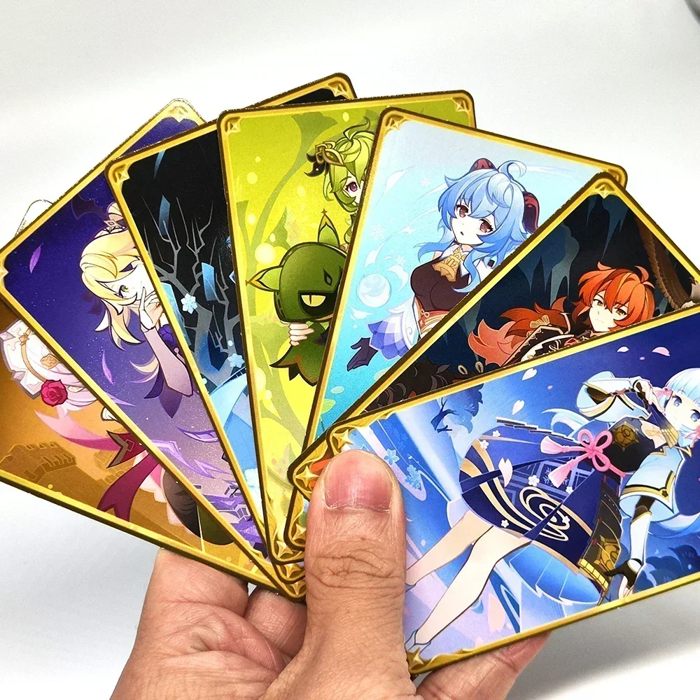 29 Pieces Hot Game Impact Genius Invokation TCG Diluc Klee Ganyu Collei Keqing Mona Noelle Character Cards for Fans Gift