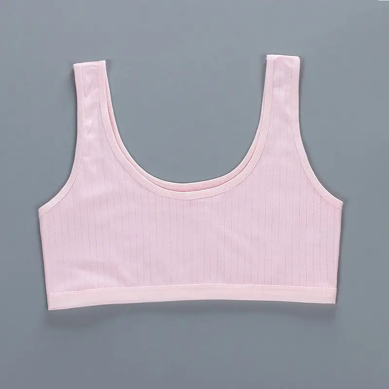 Girls Training Bras Panties Kids Cotton Underwear Sets Teens Students Bra Vest and Panties Wireless Girls Sports Bra 8-16Y