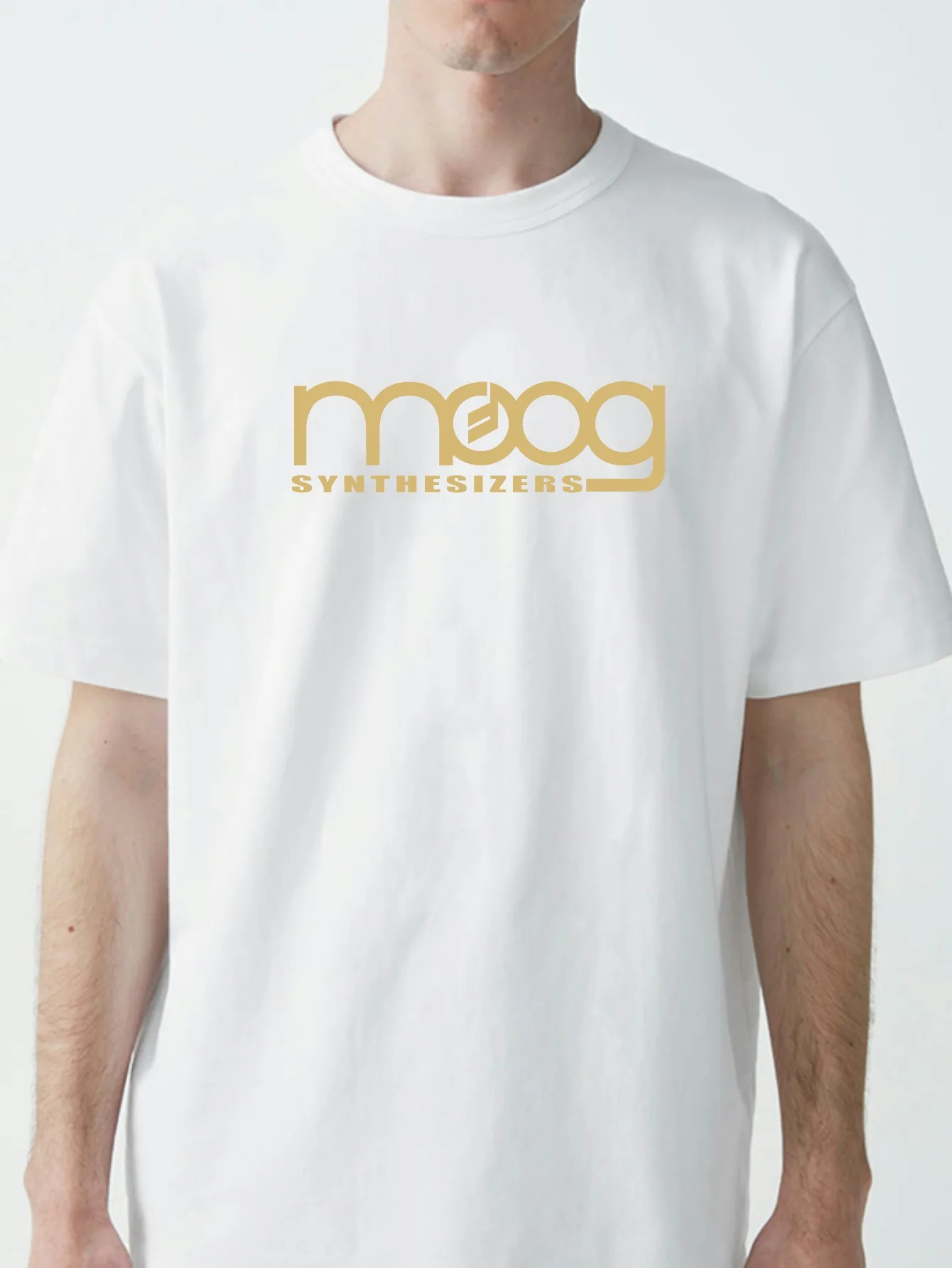 Moog Synthesizer Print T-Shirt Herren Damen Baumwolle Hip Hop Streetwear T-Shirt Rundhalsausschnitt Kurzarm Tops T-Shirts – Detail 2