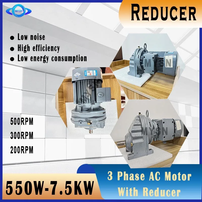 

Низкоскоростные двигатели DIY MYSN 3-фазный асинхронный электродвигатель с редуктором 220 В 380 В двигатель напряжения с коробкой передач 300 об/мин 500 об/мин