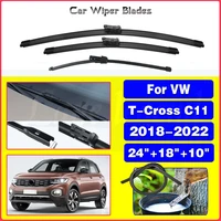 3 uds para Volkswagen VW t-cross C11 TCross 2018 - 2022 limpiaparabrisas delantero trasero parabrisas accesorios de coche ventana