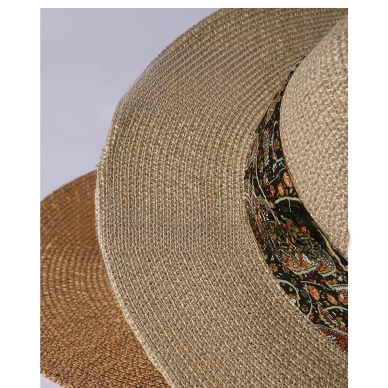 남성과 여성을 위한 새로운 모자 우아한 패션 통기성 린넨 대형