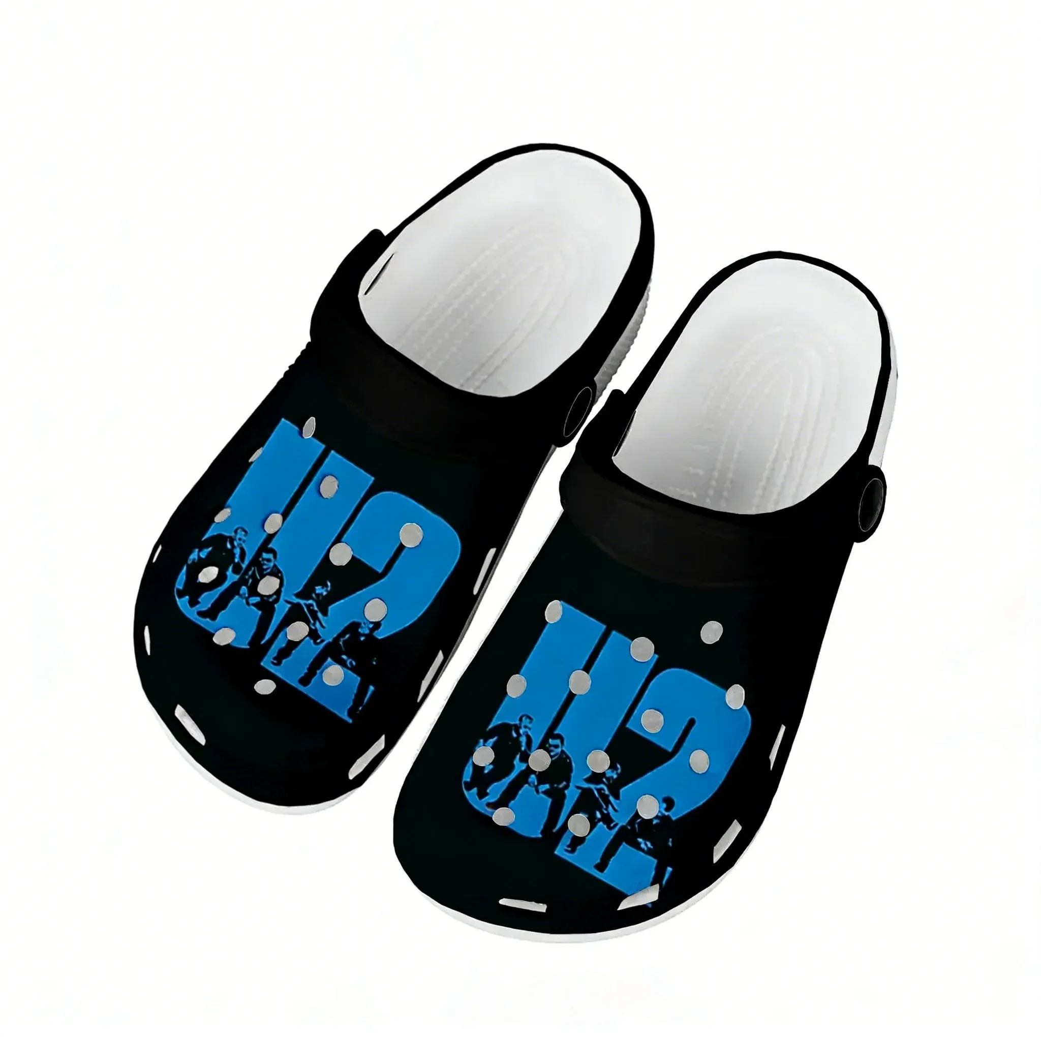 

U2 Rock Band Water Shoes Mens Womens High Quality Fashion Home Garden Clogs Customizd Sandals Beach Breathable Hole Slippers