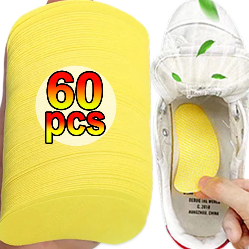 12/60pcs Shoes Deodorant Sticker Deodorant Foot Odor Deodorants Sneaker Smell Fresh Deodorant Insole Sterilization Sticker