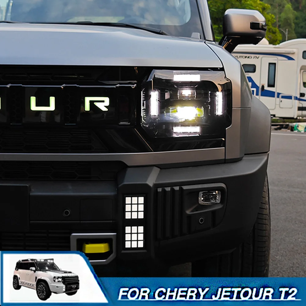 4x4 Tail Light for Chery Jetour Traveler T2 2023 Rear Signal Light Rear Lamp Cover Trim Exterior Lighting Accessories Smoked