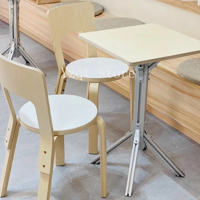 Cafe commercial tables and chairs birch ocean board table aluminum profile industrial style milk tea house stool dessert shop