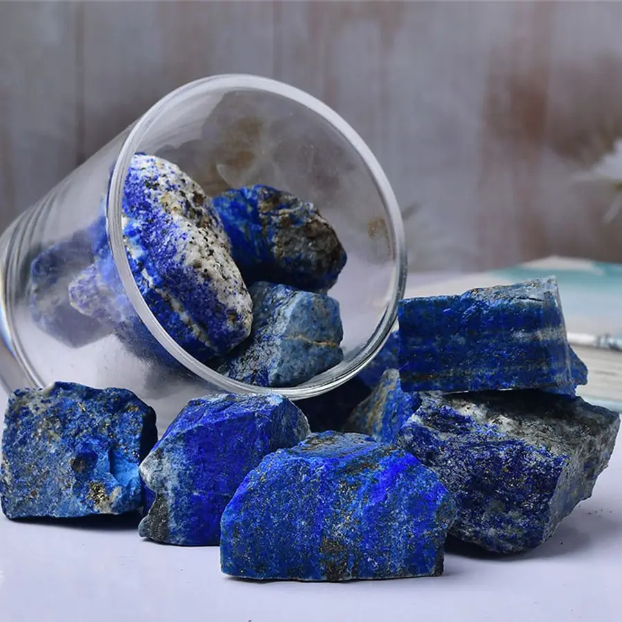 1pc Big Lapis Lazuli Raw Stone Natural  Crystals Lapislazuli Rock Healing Reiki Chakra Mineral Specimen Aquarium Home Room Decor