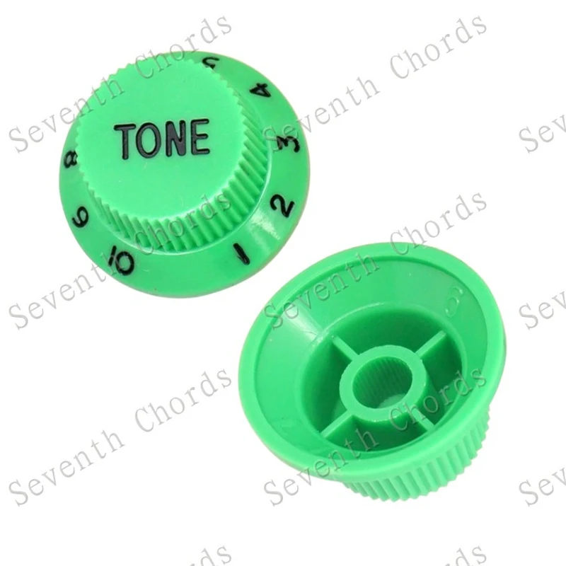 4 Stück Grüne Blaue Rote Rosa Farbige E-Gitarren-Drehknöpfe Potentiometer-Kappen Lautstärke-Ton Musikinstrument Zubehörteile – Detail 11