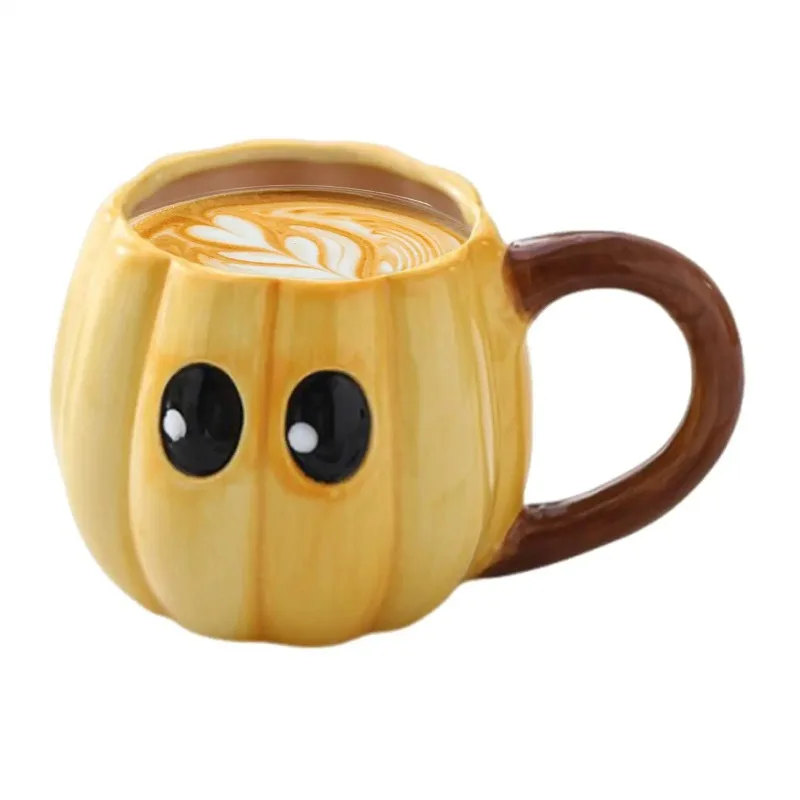 

Кофейная кружка с тыквой на Хэллоуин, кофейная кружка, термостойкая милая чашка, бутылка для воды, украшения на Хэллоуин для кухни, домашней вечеринки