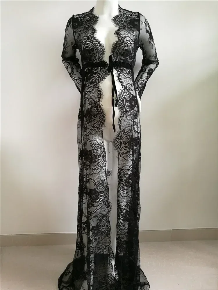 새로운 섹시한 출산 촬영 드레스 레이스 멋진 임신 드레스 임신 한 여성을위한 옷 사진 맥시 출산 가운 사진 소품