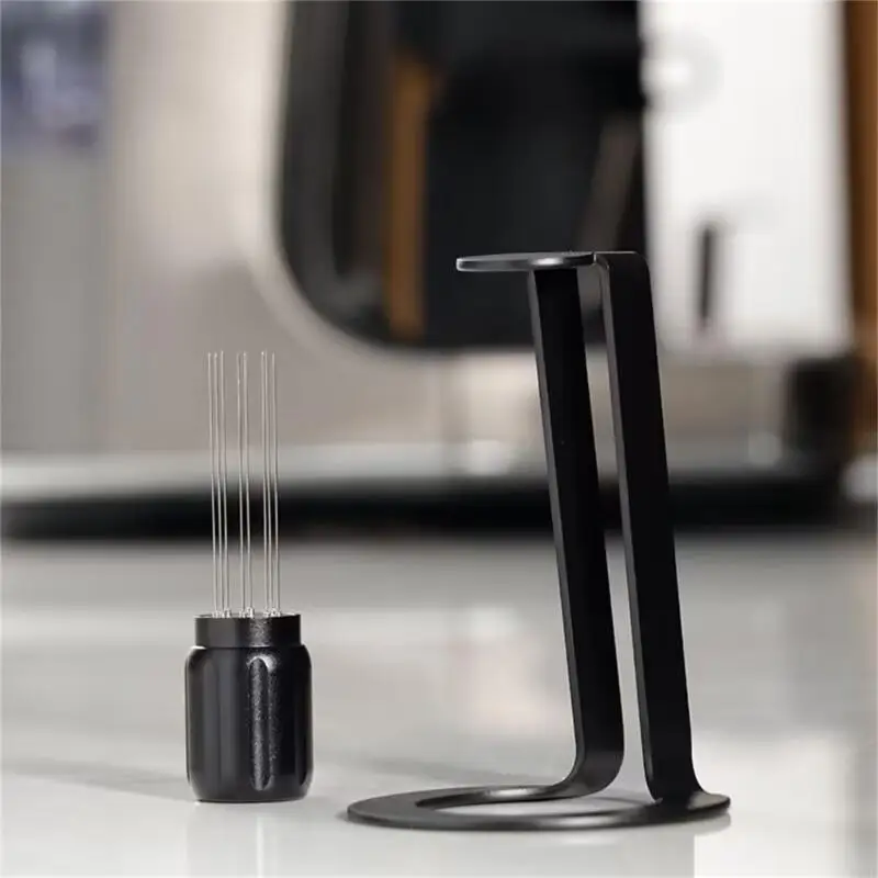 F92F Coffee Ground Stirrer Espresso Distribution Tool Accessory with Stand Needle Whisk Distributorfor Coffee Ground