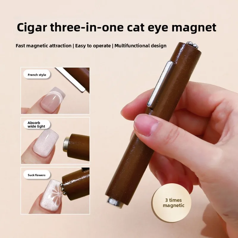 

3-in-1 Multifunctional Magnetic Cat's Eye Nail Magnetic Stick 130mm Super Strong Gel Polish Magnet Pen Large Cylinder Magnetic