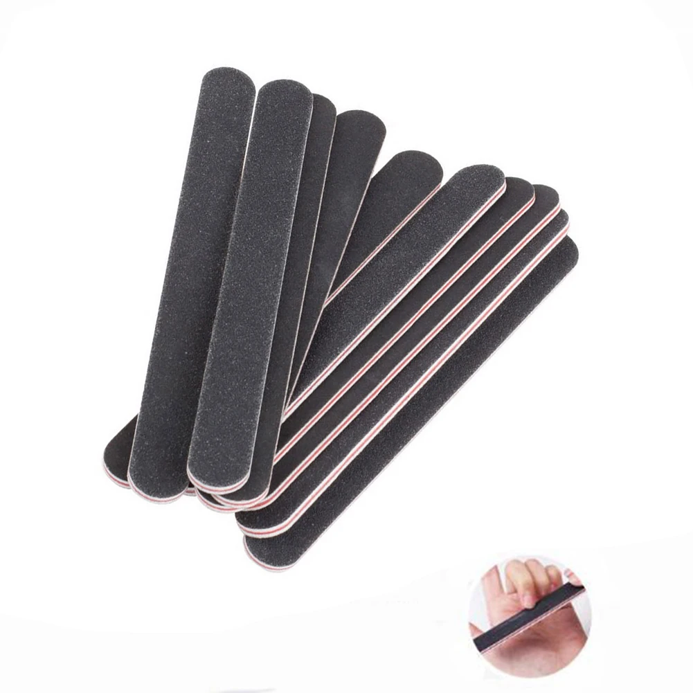 10Pcs Double sided Nail Files Sanding 100/180 Round Buffer Block for Nail Art Tips Buffing Polish Pedicure Manicure Tool