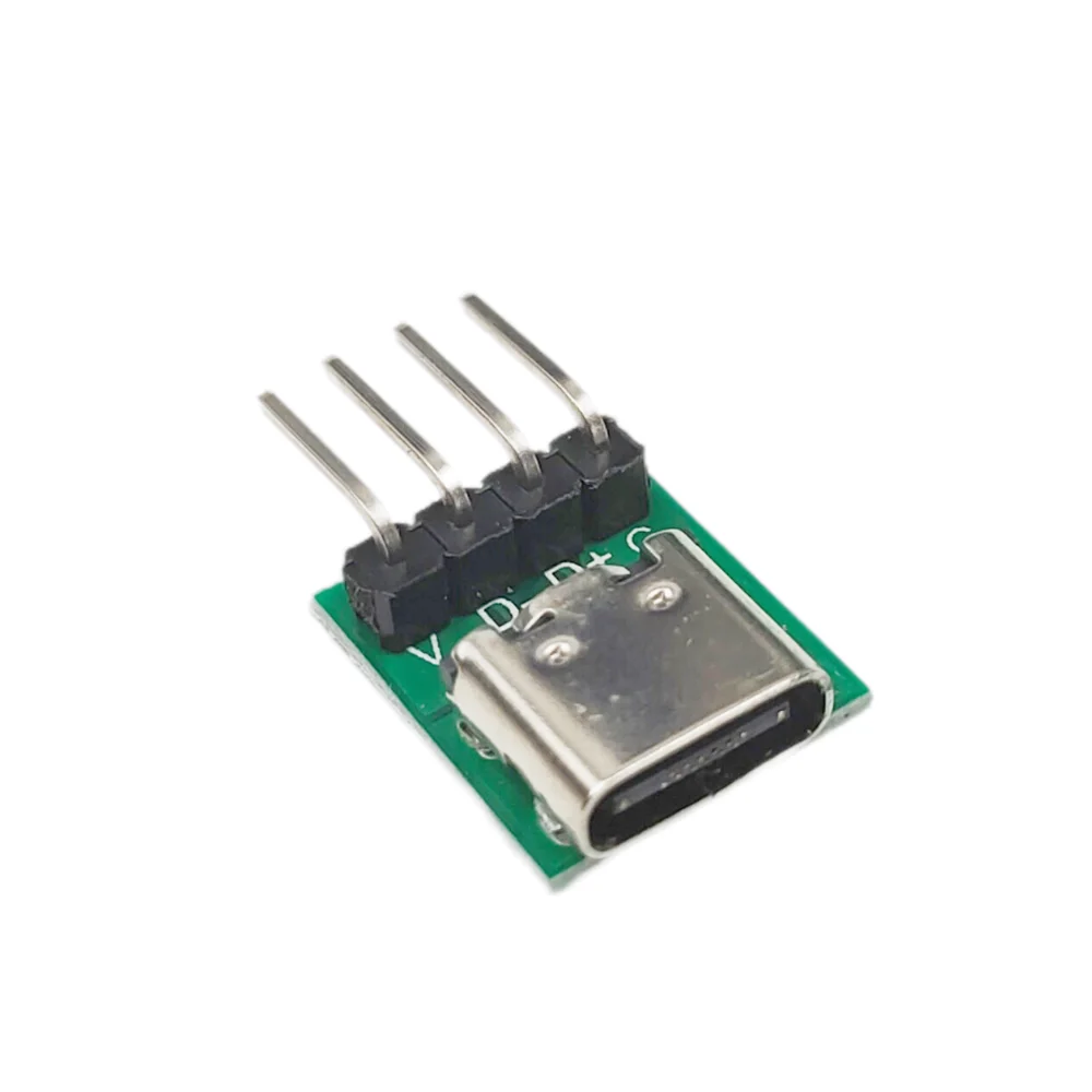 5PCS USB 3.1 TYPE-C Port Female Socket to In-Line DIP-4P Adapter Test Board to Pin Header XH2.54