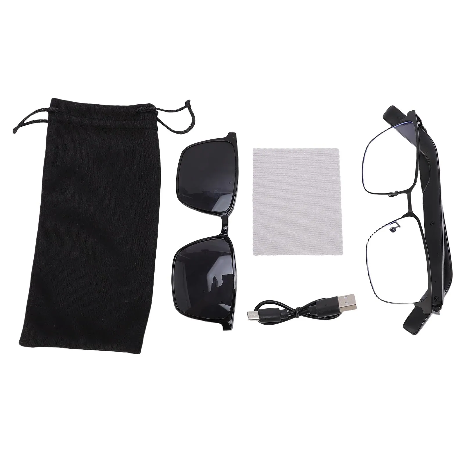 Smart Glasses Blue Light Filtering IP54 Water Proof Voice Control Sunglasses with Opening Ear Speaker Voice Control Glasses