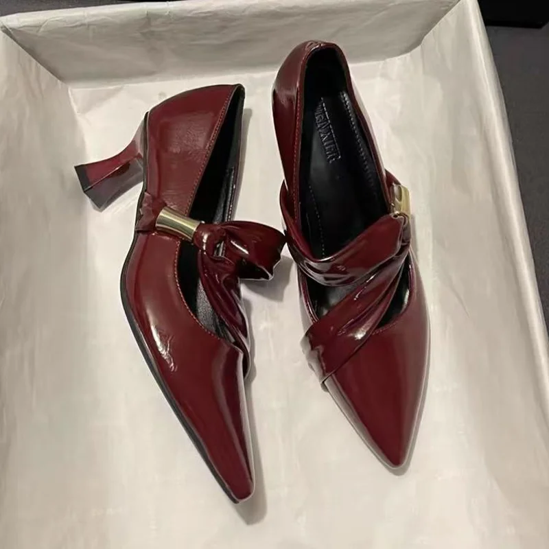 

Elegant High Heeled Women's Shoes Pointed Toe Shallow Luxury Sandals 2025 Party Pumps Shoes New Walking Dress Mujer Zapatillas