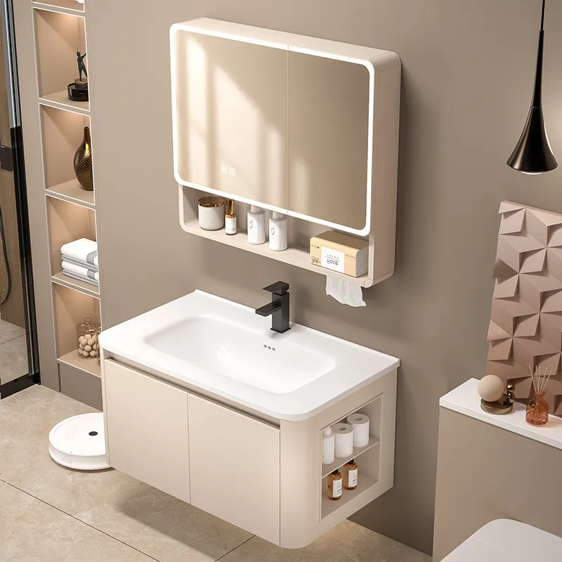 

Organizer Bathroom Storage Cabinet Shelves Modern Sink Mirror Bathroom Storage Cabinet Space Saver Mobile Bagno Home Furniture