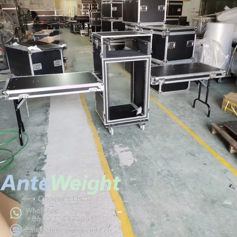 Workstation Flight Case Rack with Side Tables
