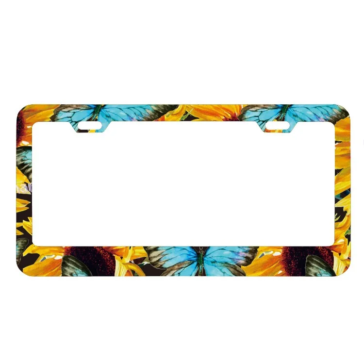 New aluminum alloy car license plate frame American standard license plate frame license plate frame license plate holder