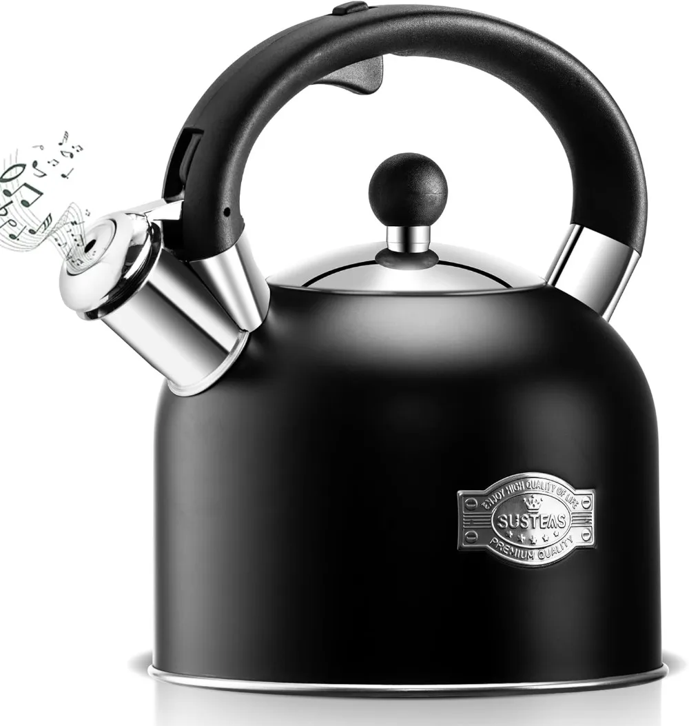 

Teapot 3.17QT Whistling Kettle with Ergonomic Handle for Stovetop Stainless Steel Teapot