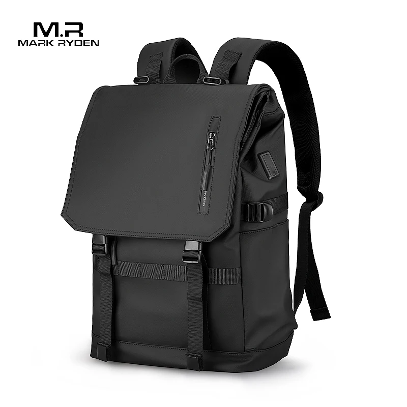 

MARK RYDEN Tactical Roll-Top Backpack, 20-26L Expandable, Fits 15.6" Laptop, RFID Anti-Theft with USB Charging Port