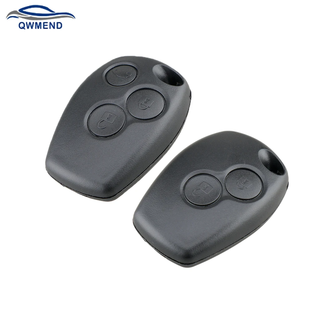 

QWMEND 2/3 Buttons Remote Key Shell For Renault Dacia Modus Clio 3 Twingo Kangoo 2 Car Key Cover Case Fob Without blade