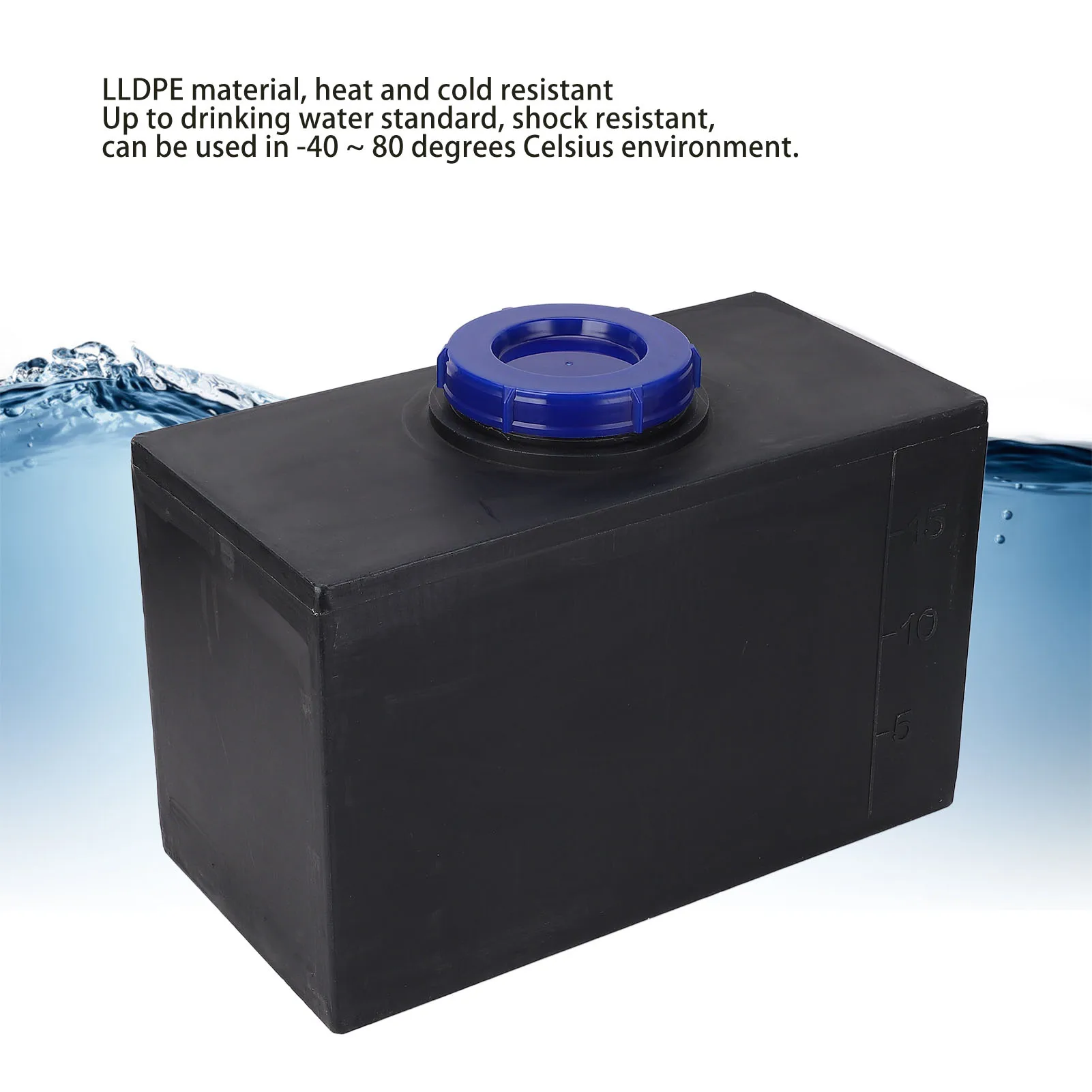 2 Sizes 8/5 Gallons RV Water Storage Tank Heat Cold Resistant PE Fresh Water Tank for Trailer Boat Yacht Accessories