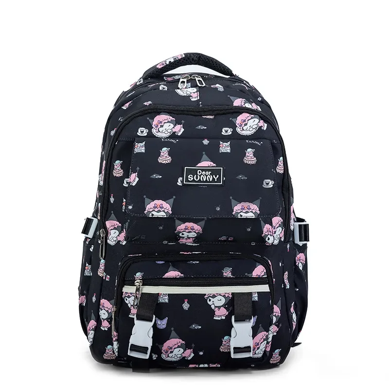 Sanrio Kulomi's new simple and cute primary and secondary school bag casual large-capacity decompression backpack