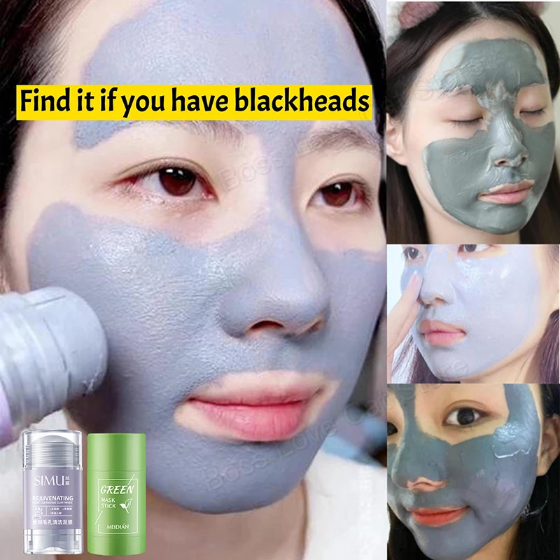 Shrink Pores Mask Salicylic Acid Deep Cleansing Stick Kaolin Clay Refines Skin Remove Forehead Blackhead Chin Pimples Acne Treat