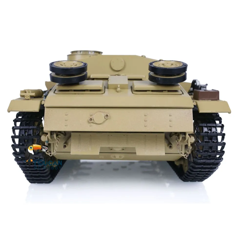 Brinquedos ao ar livre metal mato 1/16 stug iii rtr rc tanque barril infravermelho recuo amarelo 1226 modelo para meninos presentes TH00667-SMT7