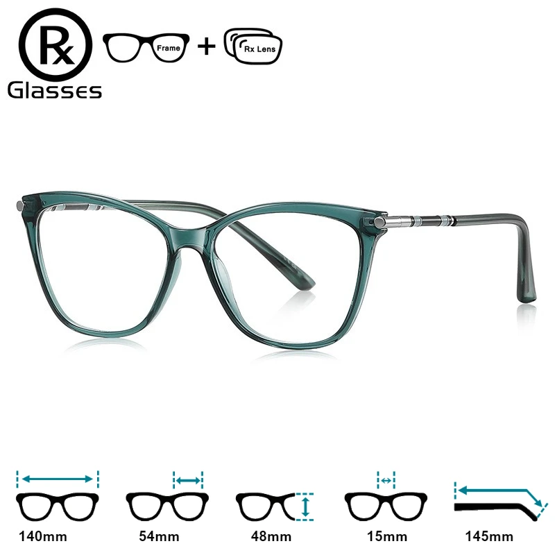 

RX Glasses Fashion Classic Women's Eyewear Minimalist Design Customizable Prescription Anti-blue Light Eyewear Photochromic