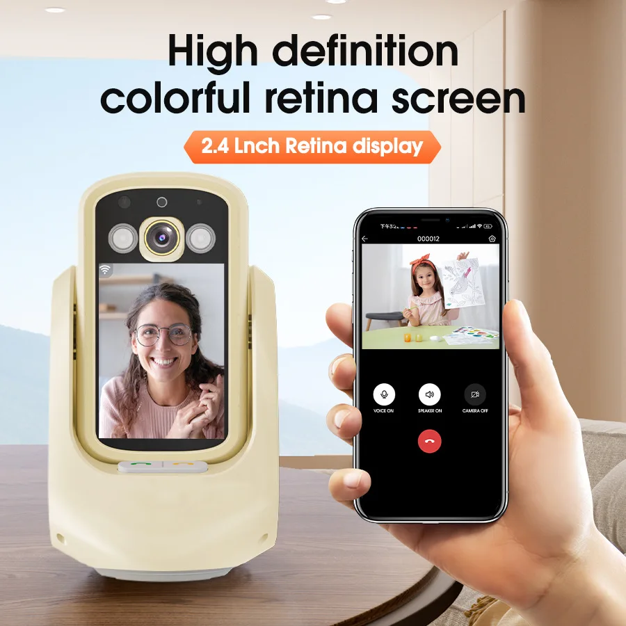 Cámara inalámbrica con videollamada 1080P Mini Smart Life Video 360 °   Cámaras de vídeo HD WiFi Smart Home Cámara CCTV de seguridad con llamadas con un solo clic