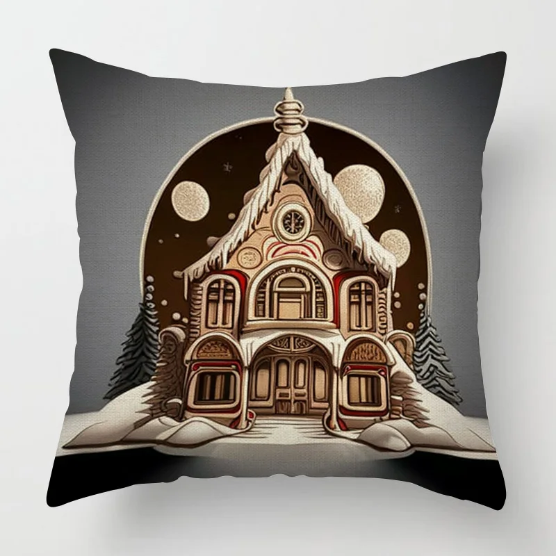 Cojín decorativo moderno para decoración del hogar, funda de almohada de 45x45, 40x40cm, 60x60cm, 45x45cm, 50x50cm, Feliz #3