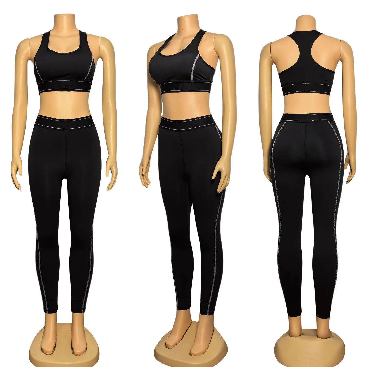 

Y9001 Women's Gym Two Piece Set Yoga Bra Underwear Tight Training Pants Bottom Pants Fitness Clothing Fitness Pants Set Exercis