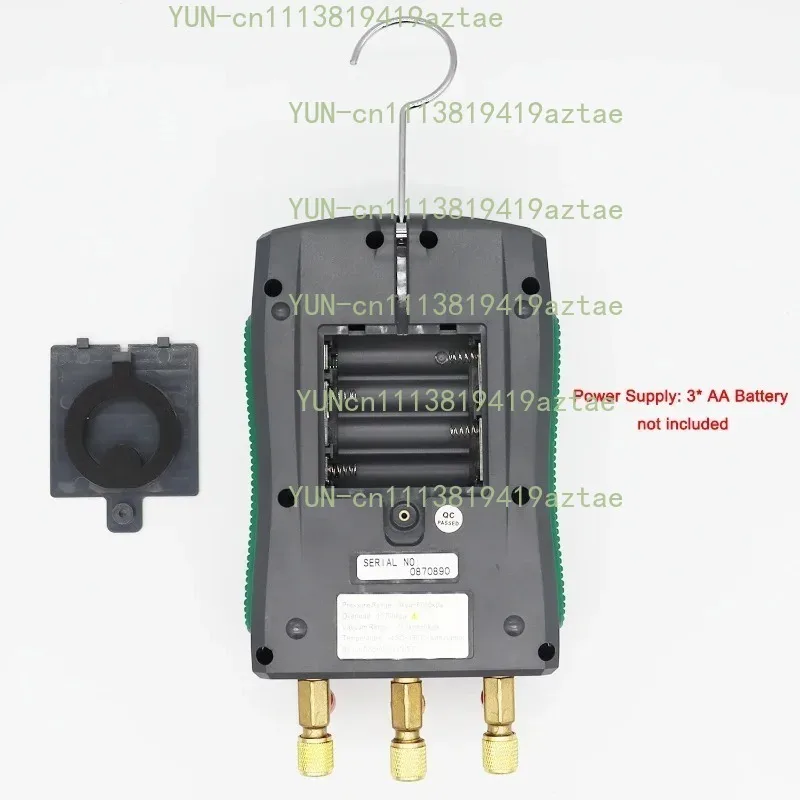 Digital Refrigeration Manifold Gauge HVAC Vacuum Pressure Temperature Tester Kit Digital Manifold Tester for Home HVAC System
