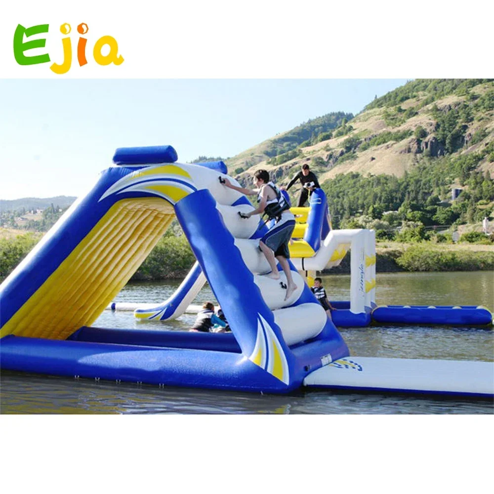

Outdoor Inflatable Floating Air Pool Slide Beach Swimming Pool Party water Bounce Slide For Kids Adult Lake Fun