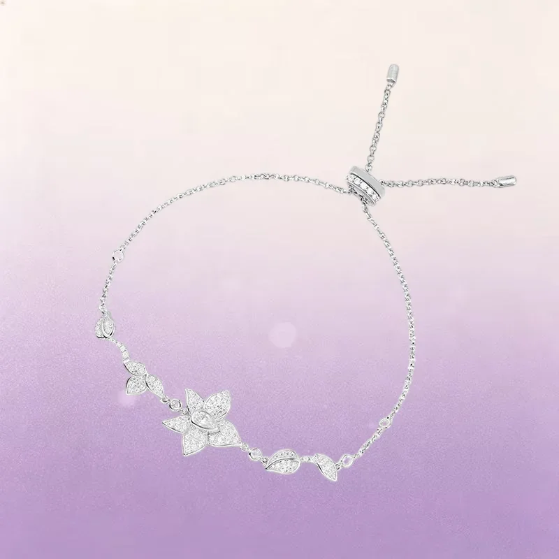 ZPFF S925 Sterling Silver Flower Series Leaf Petal Shape Ring Earrings Bracelet Necklace Women's Exquisite Romantic Jewelry Gif - view 4