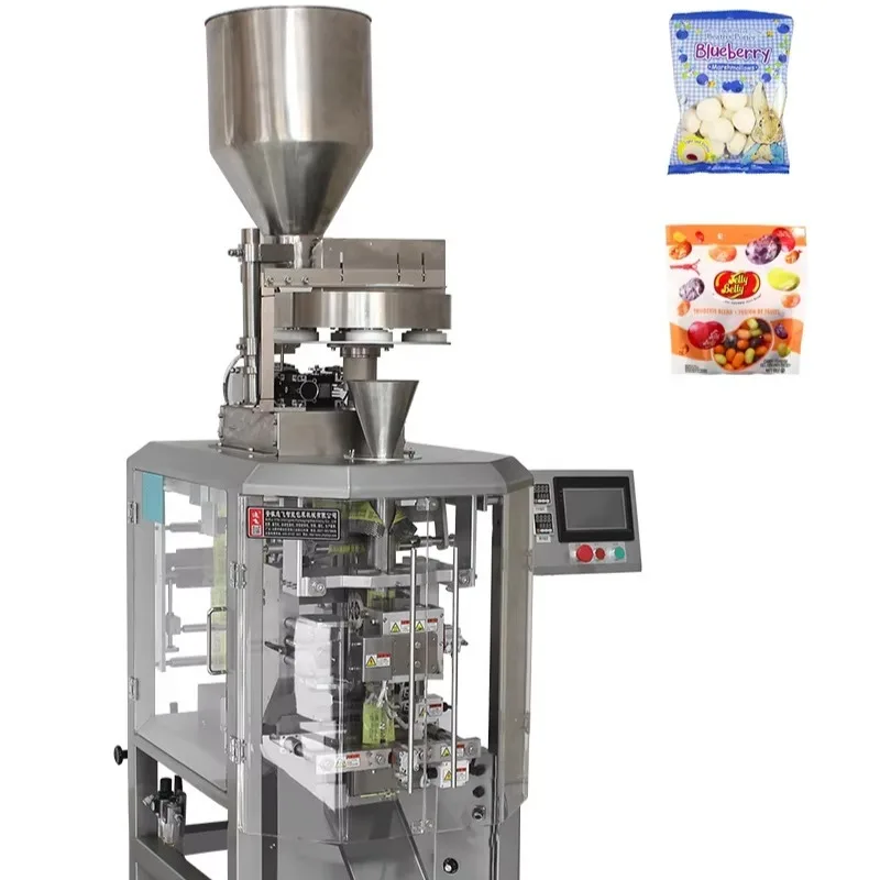 High Speed Granule Vertical Packing Machine Measuring Cup Packing Machine 3-sides Sealing Bag Back Sealing Sachet for Nuts OME