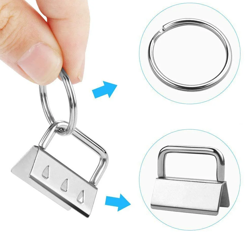 JOHardware-quincaillerie pour clés, 30 pièces de bracelet, ébauches de lanière, pendentif fermoir à pince pour bracelets de sac et artisanat à la main