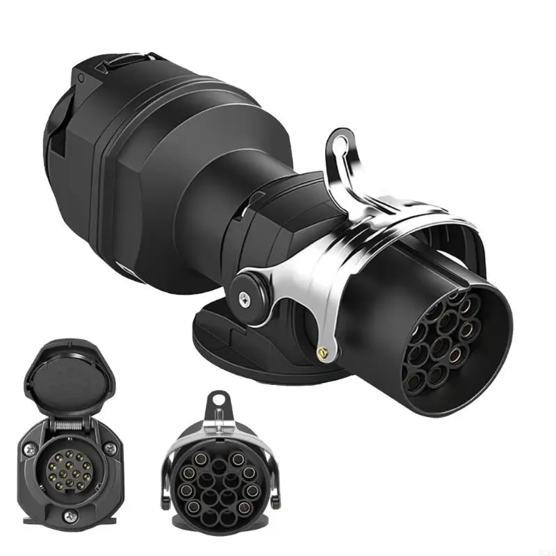 M76E Zuverlässiger 24-V-15-Pin-zu-12-V-13-Pin-Konverter für stabilen Betrieb der Anhängerbeleuchtung – Detail 2