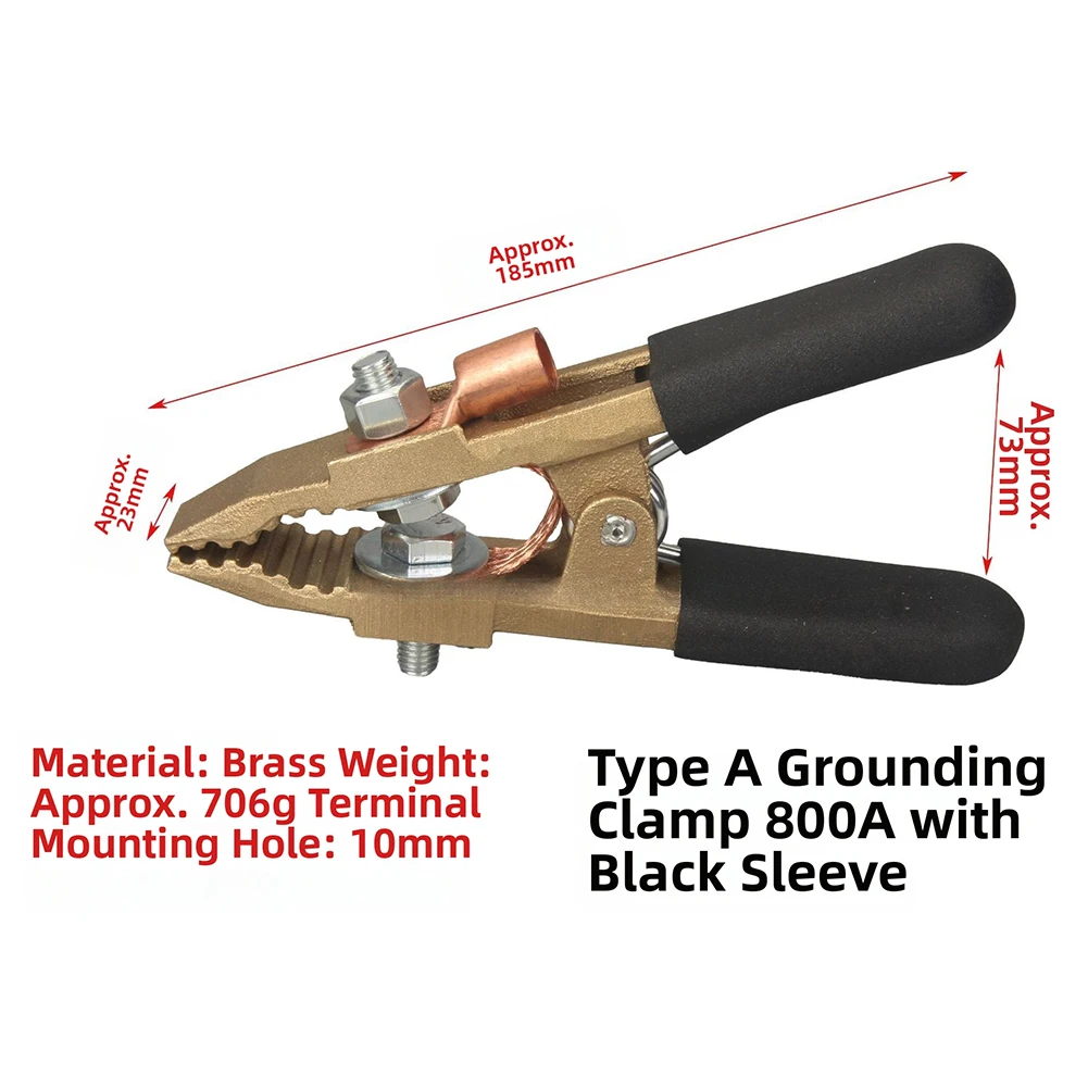 800A Earth Cable Clamp Welding Pliers A Shape Earth Wire Clamp Grounding Clamp For Argon Gas Shielded Resistance