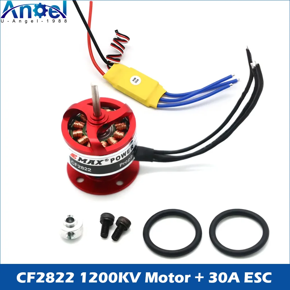 EMAX CF2822 1200KV Outrunner Motor + XXD 30A Brushless ESC für RC-Flugzeug, Hubschrauber, Drohne
