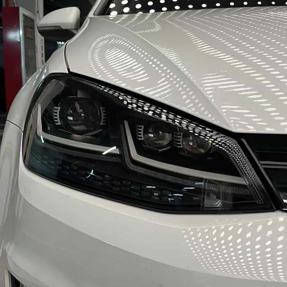 For Golf 7 Mk7 2013-2017 Car Front Light Assembly Upgrade Led Three Projector Lens Auto Headlight High Configuration Accessories
