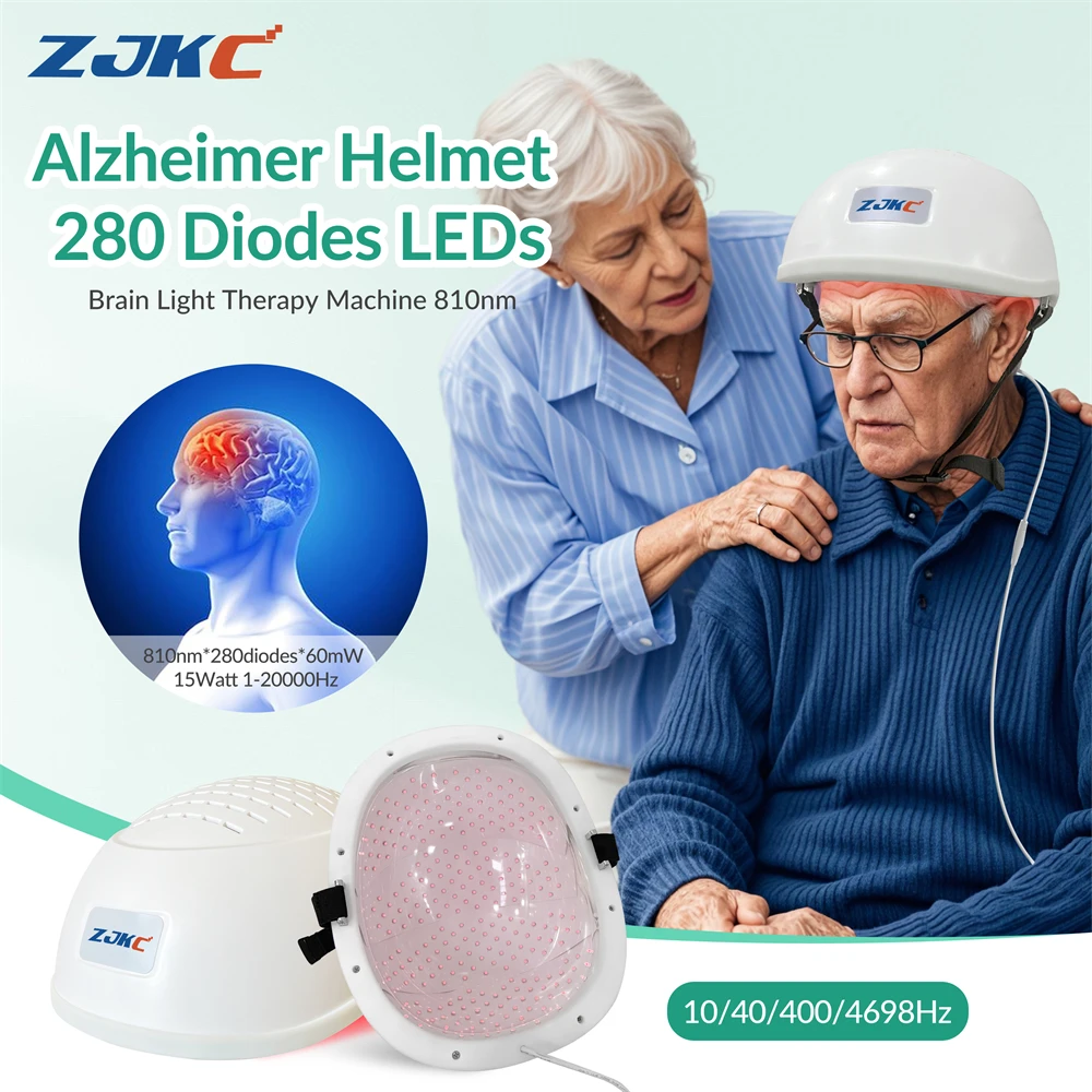 ZJKC Brain Disease Therapy Photobiomodulation Device Stroke Recovery Equipment 810nm*280diodes for Brain Injury Recovery