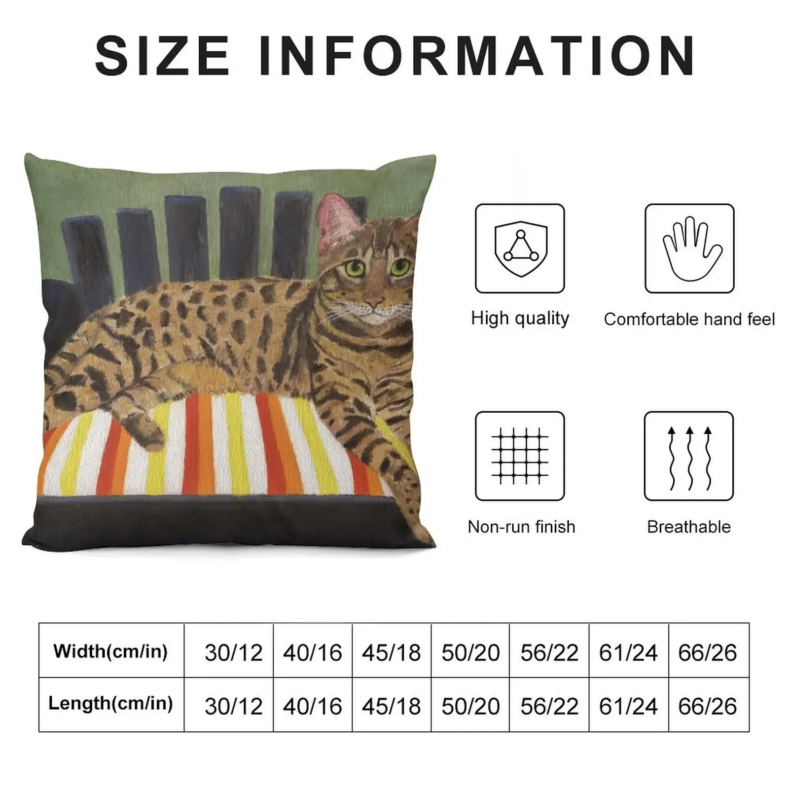 Bengal Cat Throw Pillow autumn pillowcase Luxury Pillow Cover Sofa Pillow Cover Bed pillowcases