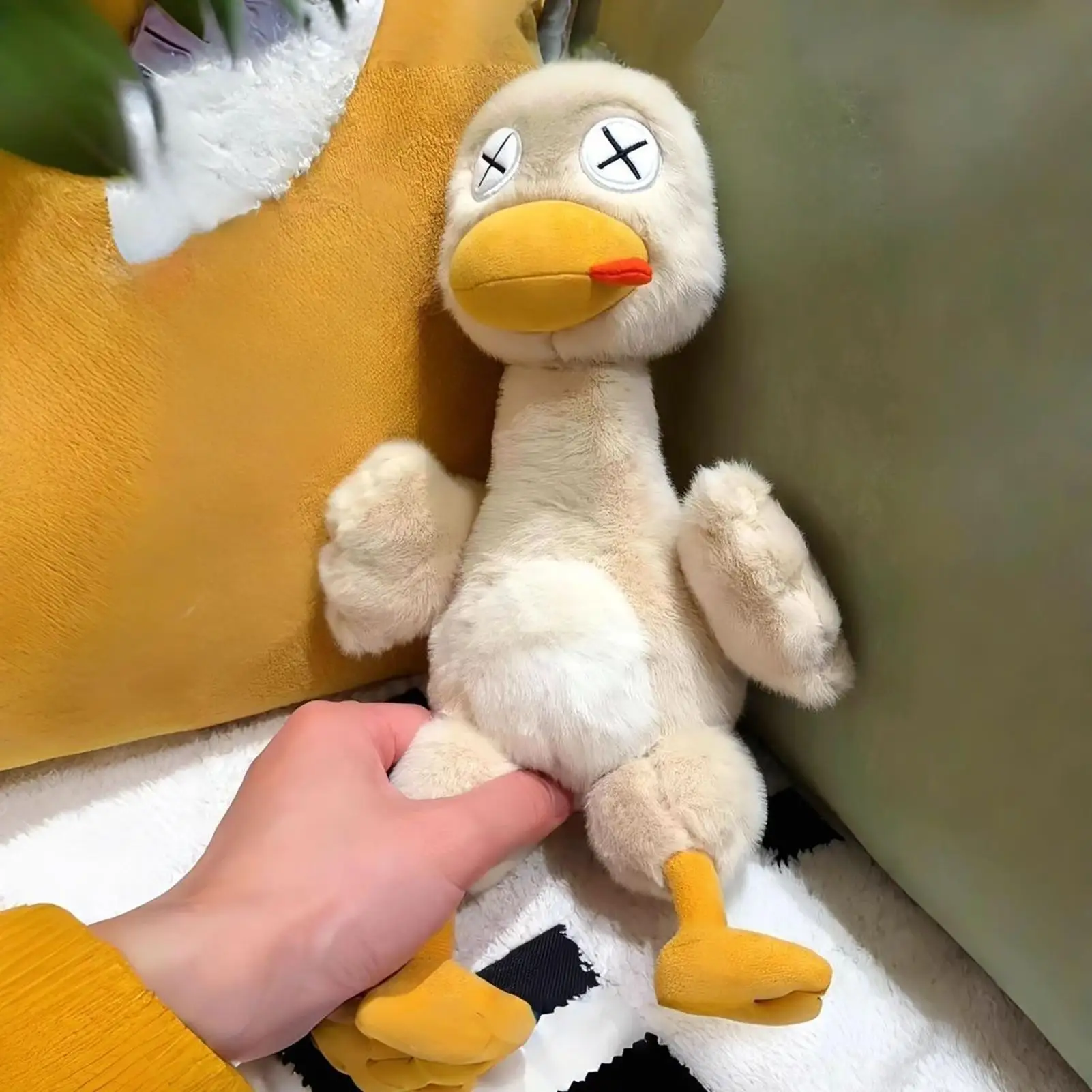 Magnetic Detachable Cute Duck Plush Toy Funny Spliced Stuffed Duck Doll Novelty Soft Plushie Toy Birthday Gifts